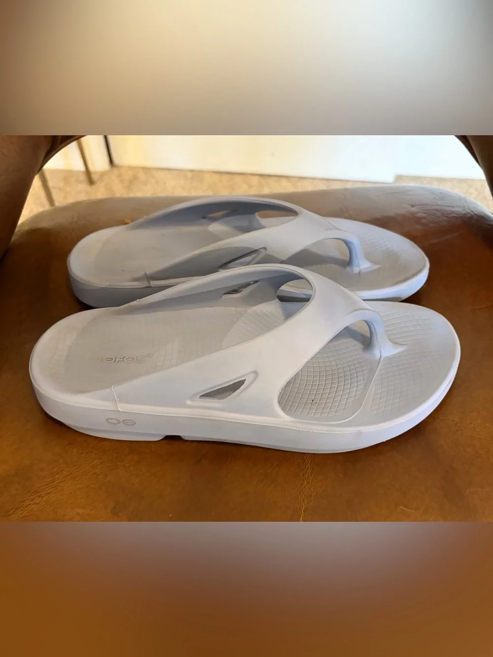 Oofos Ooahh Slide Ssandal Light Blue Unisex Recovery Shoe sz Women’s 10 Men’s 8
